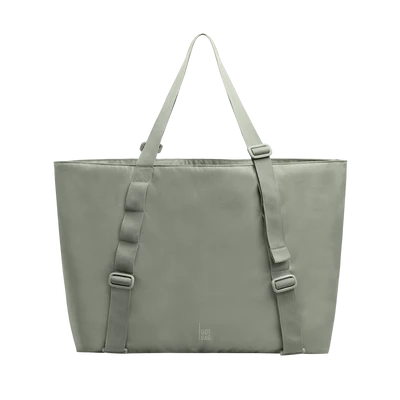 Grey tote bag with zip deals